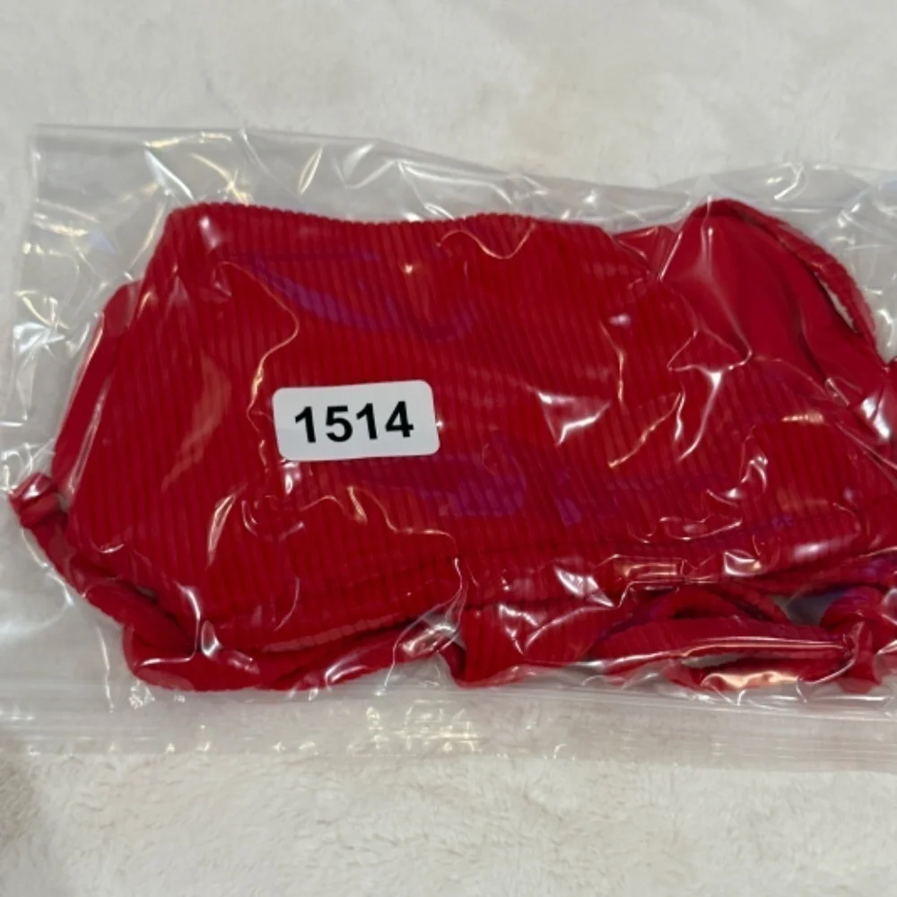 New Frankies Bikinis Tia String Bikini Bottoms True Red 31514